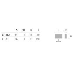 Uchwyt do szafy, biurka, komody DUBSTEP