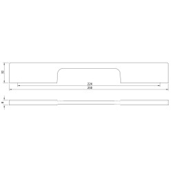 Uchwyt meblowy modernistyczny FUGA C-3137