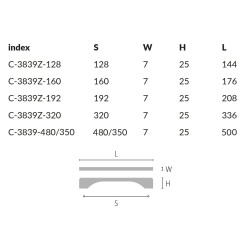 Elegancki uchwyt meblowy FROTTO