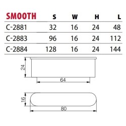 Minimalistyczny uchwyt meblowy SMOOTH