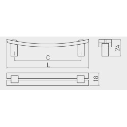 Uchwyt meblow glamour z kryształem