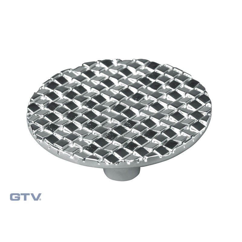 Gałka do mebli UZ-888 okrągła mozaika chrom