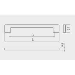 Elegancki uchwyt glamour do mebli CRA14 chrom