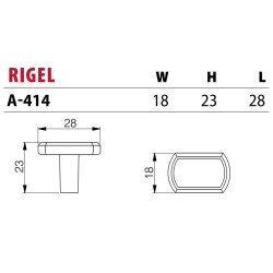 NOMET – Gałka meblowa RIGEL A- 414 satyna