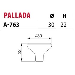 NOMET – Gałka meblowa PALLADA A- 763 czarny mat