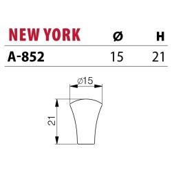 Mała gałka meblowa A-852 do szafki - satyna