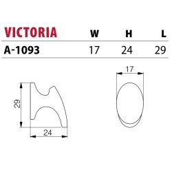 NOMET – Gałka meblowa VICTORIA A-1093 satyna