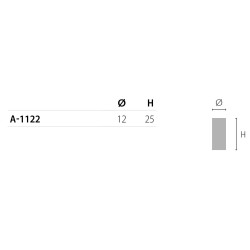 Mała gałka meblowa PEKIN okrągła, walec