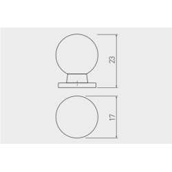 Gałka meblowa elegancka kulka 16 mm HOKAIDO A-832