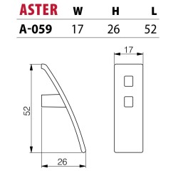 NOMET – Uchwyt meblowy ASTER A-059