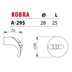 NOMET – Gałka meblowa KOBRA A-295