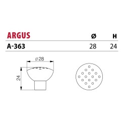 NOMET – Gałka meblowa ARGUS A-363 chrom