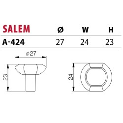 NOMET – Gałka meblowa SALEM A-424