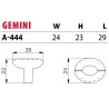 NOMET – Gałka meblowa GEMINI A-444