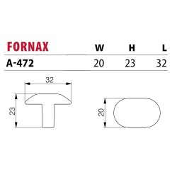 NOMET – Gałka meblowa FORNAX A-472