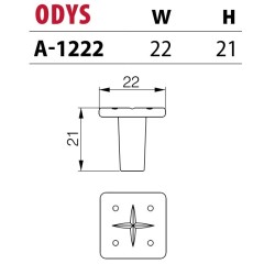 Gałka meblowa do szafki ODYS A-1222