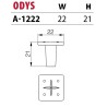 Gałka meblowa do szafki ODYS A-1222