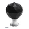 Gałka do mebli GTV Crystal Palace A 25 mm, chrom, czarny kryształ
