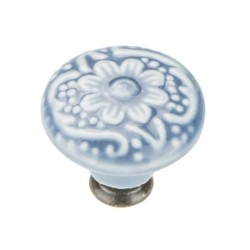 Gałka meblowa PORCELANA beżowa i błękitna