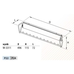 NOMET – Wieszak wysuwny z dociągiem W-3311