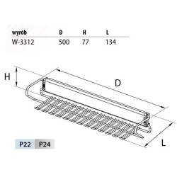 NOMET – Wieszak na krawaty i paski W-3312