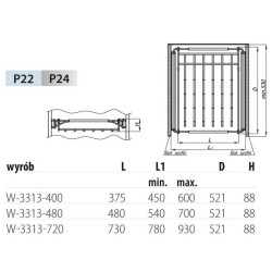 Wieszak na spodnie + ramka W-3313