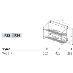 Półka na buty 2-poziomowa W-3317