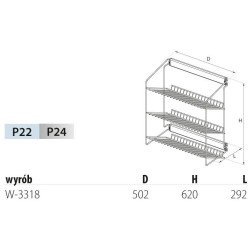 NOMET – Półka na buty 3-poziomowa W-3318