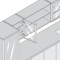 BLUM TIP-ON zawias Clip do ram aluminiowych 95°, drzwi nakładane