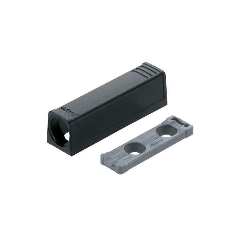 BLUM Adapter TIP-ON do drzwi, prosty, krótki - Szary, biały, czarny