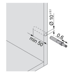 BLUM – Odbojnik TIP-ON BLUM krótki biały z magnesem