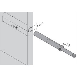 BLUM – Odbojnik TIP-ON BLUM długi biały z magnesem