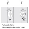 BLUM – Odbojnik TIP-ON BLUM długi biały z magnesem