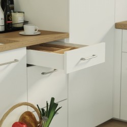 Szuflada biała GTV AXIS PRO H-86 niska (A), L-250-600, cichy domyk