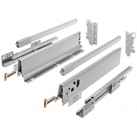 GTV – Szuflada MODERN BOX Square H-83mm wysoka (C), L-250–550mm, cichy domyk, szary