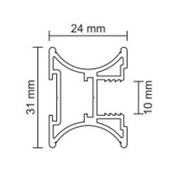 AL-Rączka URAN aluminium L-2,7m