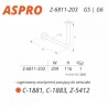 Wieszak garderobiany ASPRO Z-6811-203 aluminium