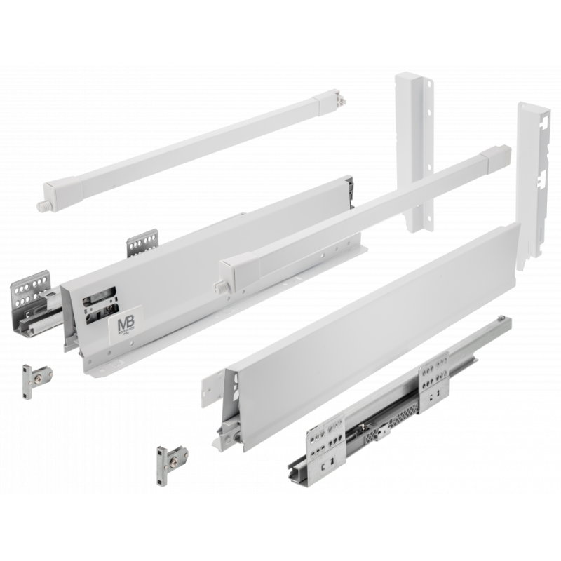 Szuflada GTV MODERN BOX Pro H-199mm wysoka (C), L-300–550mm, cichy domyk, biała