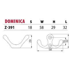 Wieszak DOMINICA C-391