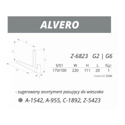 NOMET – Wieszak garderobiany ALVERO Z-6823