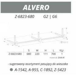 Wieszak garderobiany ALVERO Z-6823-680