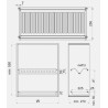 GTV – Ociekarka dwupoziomowa 500/900mm, do montażu, inox