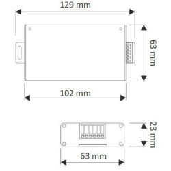 Design Light – Sterownik radiowy RF-T1-002 do taśm LED RGB – Czarny