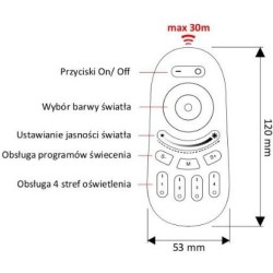 DESIGN LIGHT Pilot do sterownika RGB