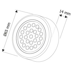 Design Light – Oprawa LED OVAL biała - barwa biała ciepła 2W