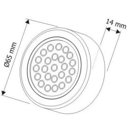 Design Light – Oval dystans czarny 2W oprawa podszafkowa LED barwa neutralna