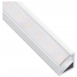 Profil aluminiowy, narożny do LED mleczny 2m biały