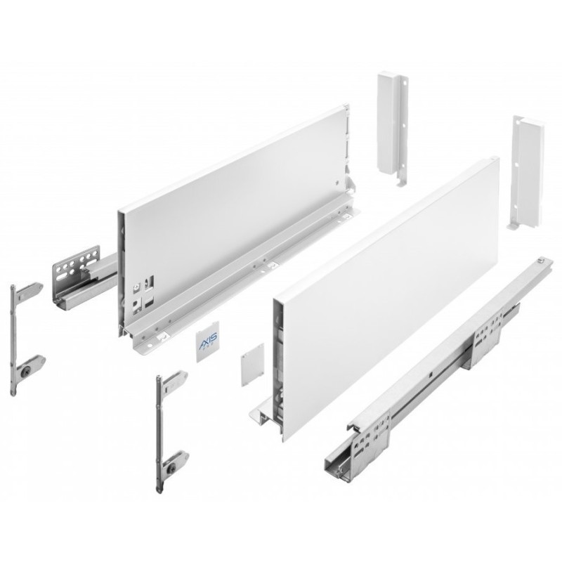 Szuflada biała GTV AXIS PRO H-167 wysoka (C), L-250-600, cichy domyk