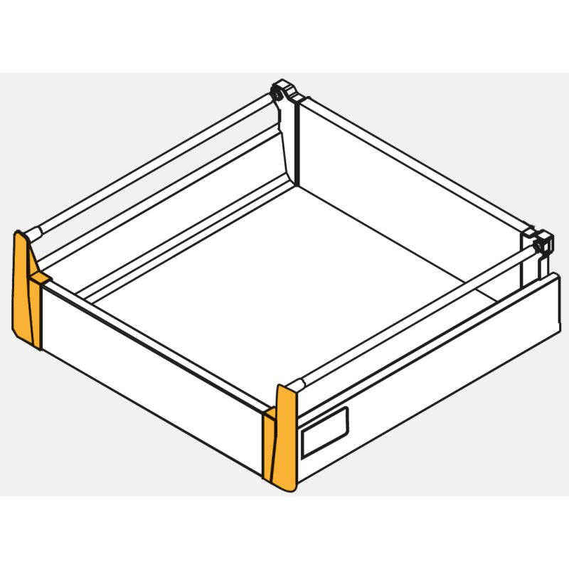 Złączka frontu wewnętrznego GTV Modern Box Square, L+P, wysoka C