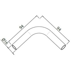 NOMET – Łuk relingu 90° R-003 G5